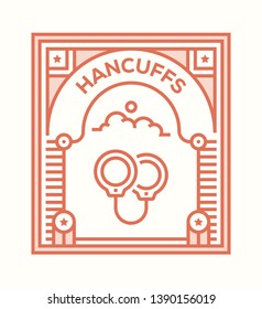 VECTOR ILLUSTRATION AND HANCUFFS ICON CONCEPT