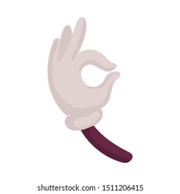 Vector illustration of hand and arm symbol. Web element of hand and ok vector icon for stock.