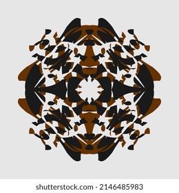 vector illustration of hand art mandala pattern, beautiful, color combination for decoration