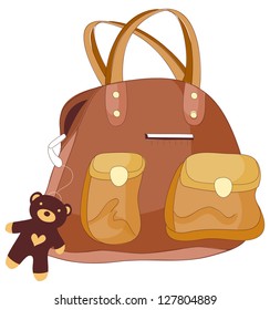 Eine Vektorgrafik der Handtasche
