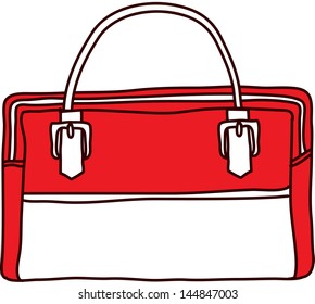 Vector illustration of a hand bag