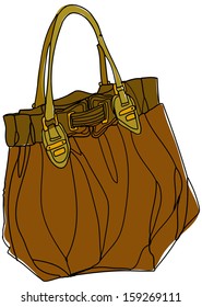 Ilustración vectorial de una bolsa de mano