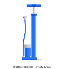 Vector illustration of hand bicycle pump, isolated on a white background. Hand air pump