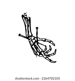 vector illustration of hand bone concept