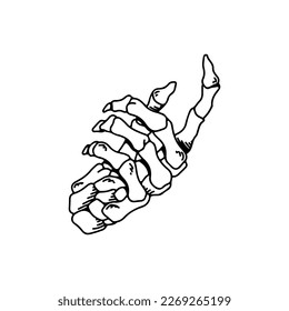 vector illustration of hand bone concept