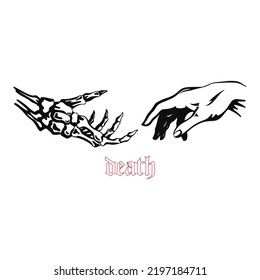 vector illustration of hand bones concept