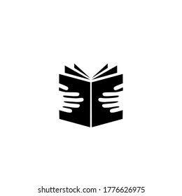 Vector illustration of hand with books