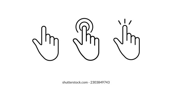  vector illustration hand click icon
