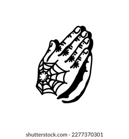 Vektorgrafik einer Hand mit einem Tattoo-Konzept