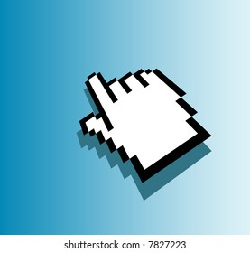 vector illustration of the hand cursor