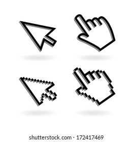 Vector Illustration Hand Cursor Mouse