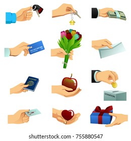 A vector illustration of Hand Doing Different Things