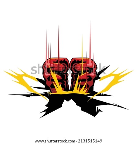 Vector illustration of a hand doing a smash