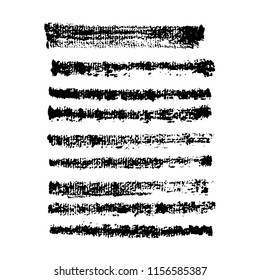 Vector illustration of hand draw design isolated black paint, ink, brush, grunge texture on white background.