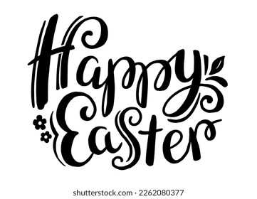 Vector ilustrativo del dibujo manual Lettering Happy Easter