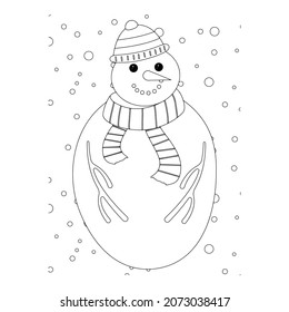 Ilustración vectorial. Personaje de dibujo a mano. Papá Noel con regalos. Ilustración navideña. Colorido de la página. Postcard Feliz Año Nuevo y Feliz Navidad.