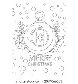 Ilustración vectorial. Personaje de dibujo a mano. Papá Noel con regalos. Ilustración navideña. Colorido de la página. Postcard Feliz Año Nuevo y Feliz Navidad.