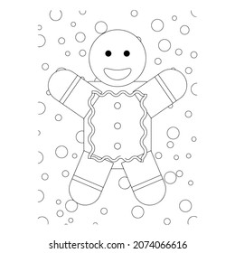 Ilustración vectorial. Personaje de dibujo a mano. Papá Noel con regalos. Ilustración navideña. Colorido de la página. Postcard Feliz Año Nuevo y Feliz Navidad.