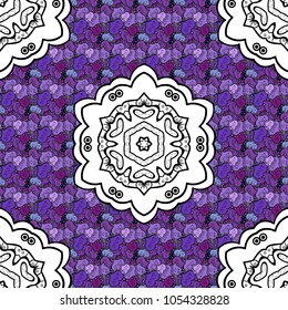 Vector illustration. Hand drawing with elegant element on a white, violet and black colors.