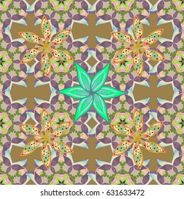 Vector illustration. Hand drawing with elegant element on a colorful background.