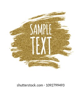 Vector illustration hand drawing gold brush stroke paint background, 