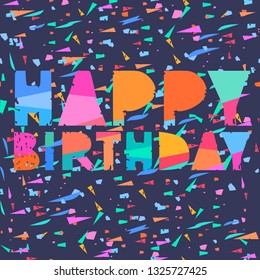 Vector illustration of hand drawing hipster congratulation. Design for post card, poster or invitation for a party background template.