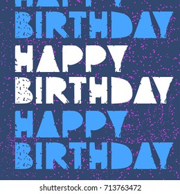 Vector illustration of hand drawing hipster congratulation. Design for post card, poster or invitation for a party background template.