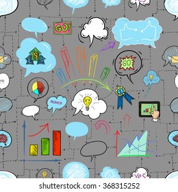 Vector illustration. Hand drawing on a graphic tablet.Motivational infographic.