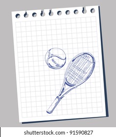 Vector illustration with hand drawn