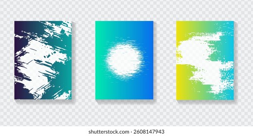 Vector illustration. Hand drawn abstract color frame set. Ink brush strokes mess. Design for poster, invitation, gift card, coupon, book cover, photography overlay, web banner. Paint splatter