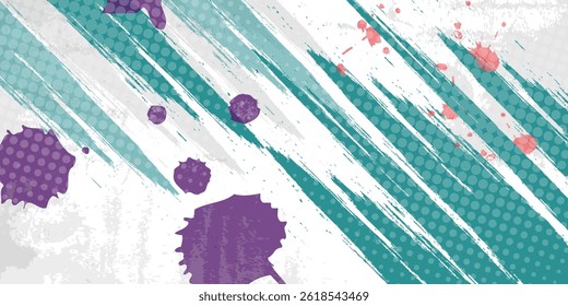 vector illustration. Hand drawn abstract color frame. Ink brush strokes mess. Design for posters, invitations, gift cards, coupons, book covers, photography overlays, web banners.
