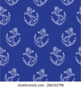 The vector illustration "hand drawn anchor pattern" for design