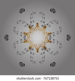 Vector illustration. Hand drawn antistress snowflake. Winter coloring pages for adult art therapy. Template for cover, poster, t-shirt or tattoo.