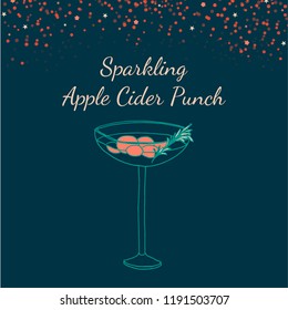 Vector illustration with hand drawn Apple Cider Punch