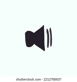 Vektorgrafik eines handgezeichneten Audiosymbol.