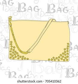 Vector illustration of hand drawn bag