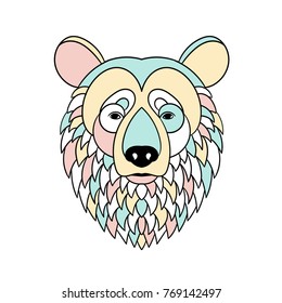 Vector illustration hand drawn. Bear.