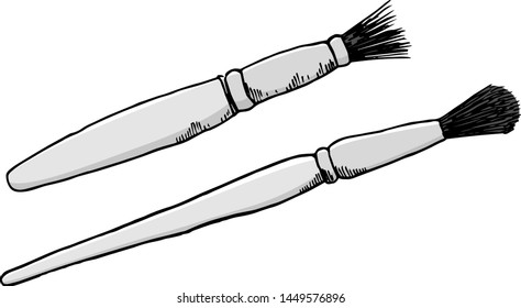 vector illustration of hand drawn brushes