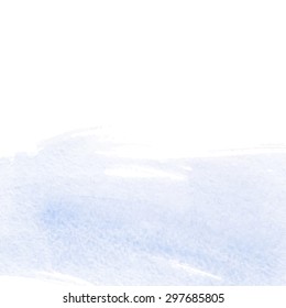 Vector illustration of hand drawn calm watercolor background - gentle brush paint stroke on white