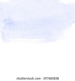 Vector illustration of hand drawn calm watercolor background - gentle brush paint stroke on white