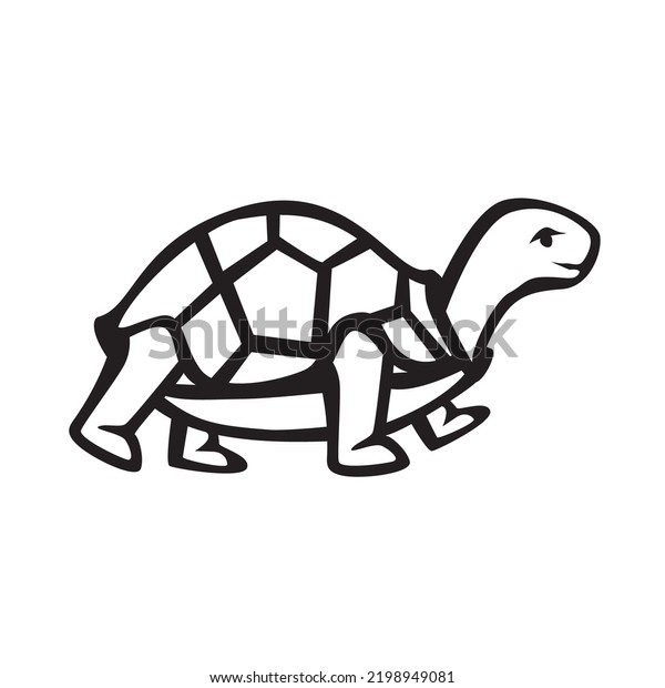 Vector Illustration Hand Drawn Cartoon Turtle Stock Vector (Royalty ...