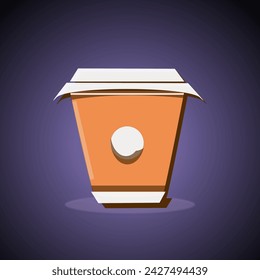 Vector illustration of a hand drawn coffee cup 