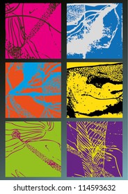 Vector illustration of hand drawn colorful abstract elements.