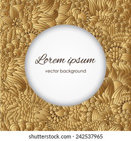 Vector illustration with hand drawn colorful plants and flowers, pattern can be used as wallpaper, stylish gift card