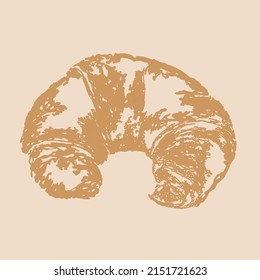 Vector illustration hand drawn croissant