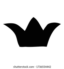 Vector Illustration Of Hand Drawn Crown Silhouette For Your Design. Suitable For Corporate Identity Design, Labels, Packaging