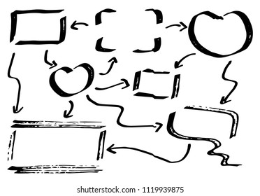 vector illustration of hand drawn design infographic elements 