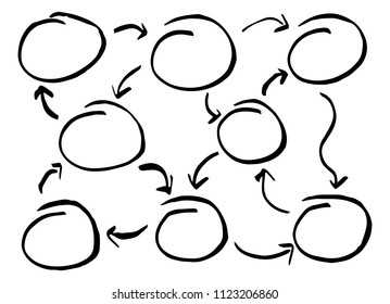 vector illustration of hand drawn design infographic elements 