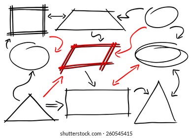 vector illustration of hand drawn design infographic elements 