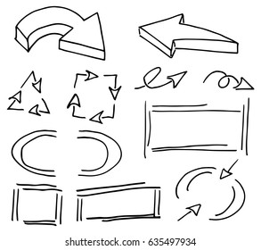 vector illustration of hand drawn design infographic elements 